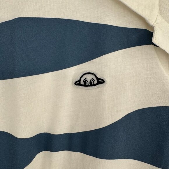 Radmor Golf‎ Crosby Reverb Polo Shirt Men's Small White/Blue Striped NEW - Picture 3 of 9